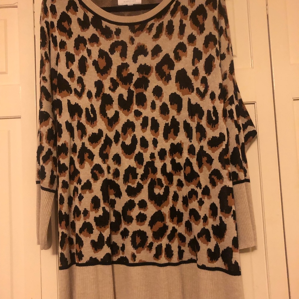 Mob Wife Leopard Sweater Size 1X R1